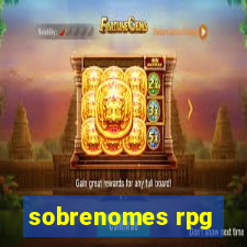 sobrenomes rpg